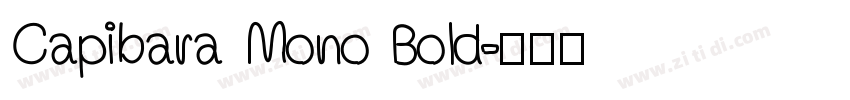 Capibara Mono Bold字体转换